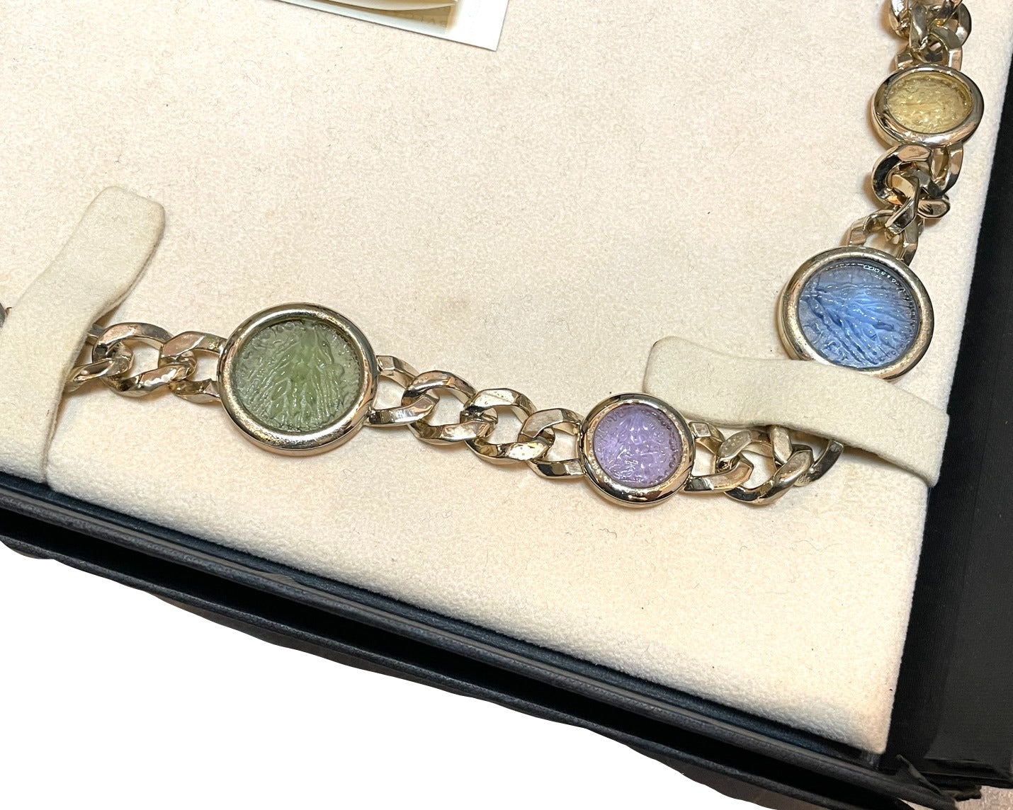 美品☆ブルガリ ベルト　ラインストーン チェーンベルト パイソン アクセサリー ブルガリチェーンベルト 美品☆ブルガリ ベルト ラインストーン
