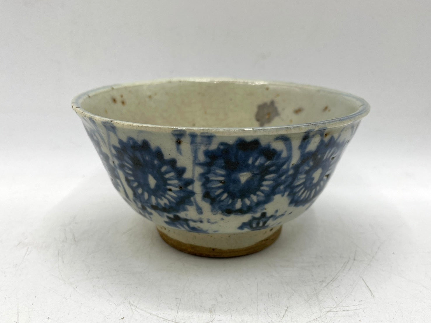 安南染付茶　古陶磁　18世紀　小服茶碗　飯茶碗　鉢　茶道具　Q1813 安南染付茶 古陶磁 18世紀 小服茶碗 飯茶碗 鉢 茶道具 Q1813