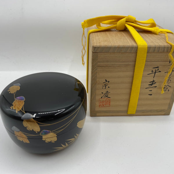 蒔絵師 田中宗凌 曳舟蒔絵 平棗 共箱