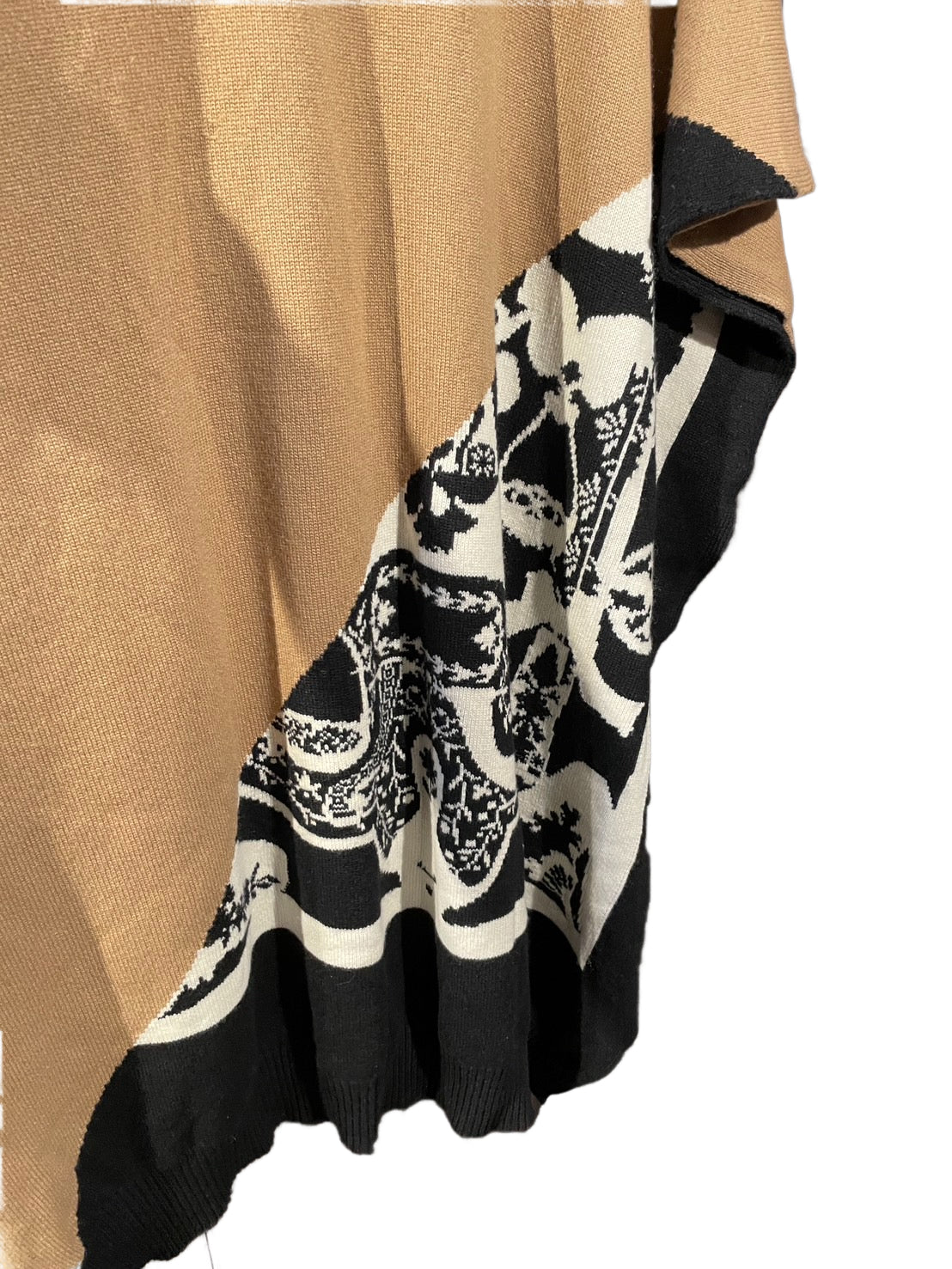HERMES カシミヤ 100% プルオーバー ニット ポンチョ HERMES カシミヤ 100% プルオーバー ニット ポンチョ