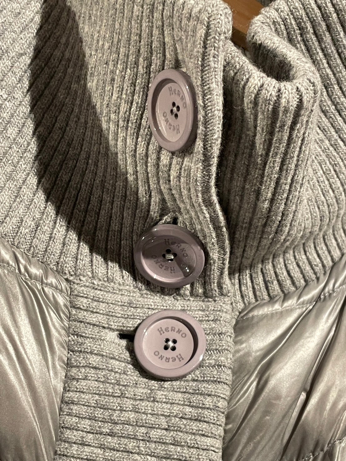 ヘルノ リゾート ライン リブニット ダウン コート