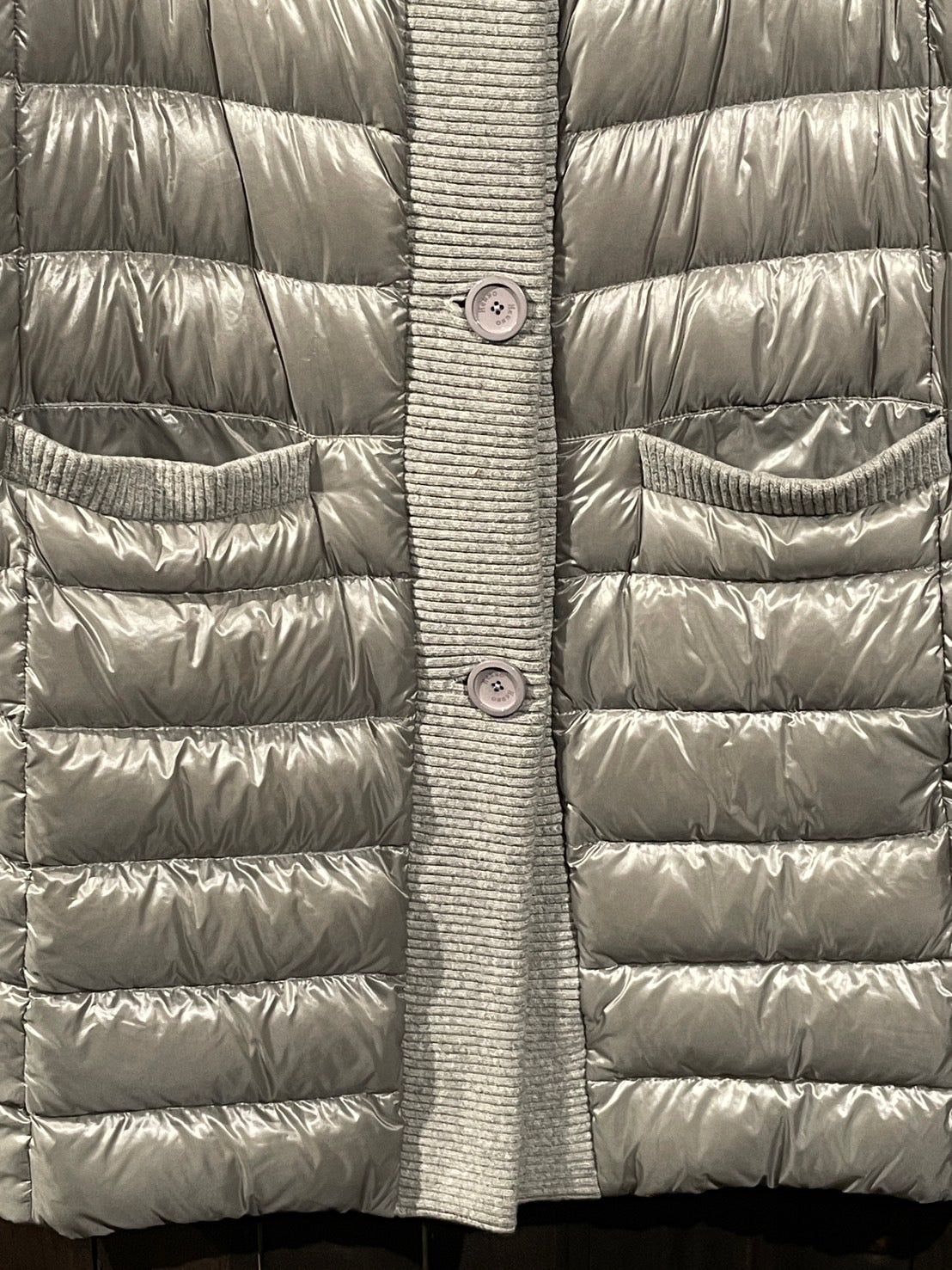 ヘルノ リゾート ライン リブニット ダウン コート