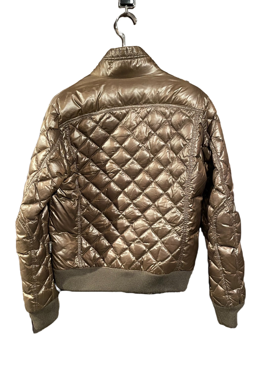 美品✨MONCLER キルティング　レザージャケット　ブラウン　サイズ0 モンクレール LOUVRE キルティング ダウンジャケット